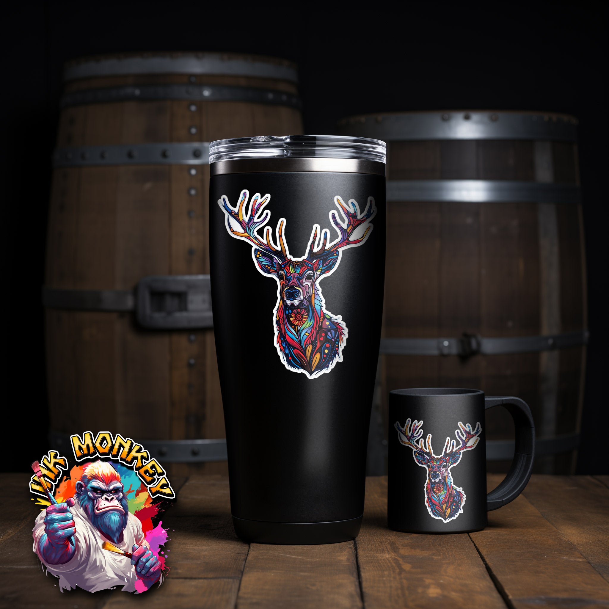 Colorful Deer - Decal
